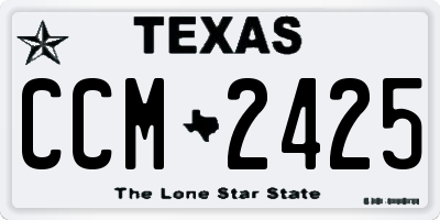 TX license plate CCM2425