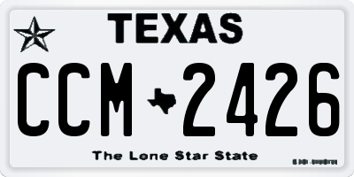 TX license plate CCM2426