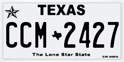 TX license plate CCM2427