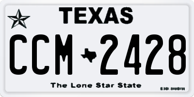 TX license plate CCM2428