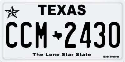 TX license plate CCM2430