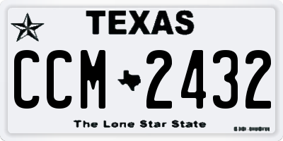 TX license plate CCM2432