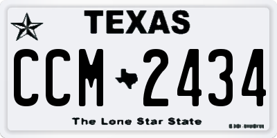 TX license plate CCM2434