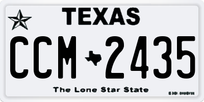 TX license plate CCM2435