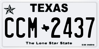 TX license plate CCM2437