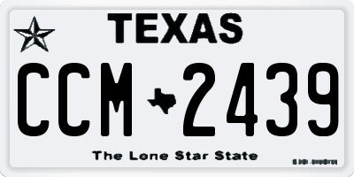 TX license plate CCM2439