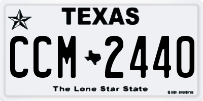 TX license plate CCM2440
