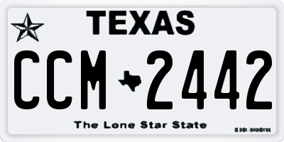TX license plate CCM2442