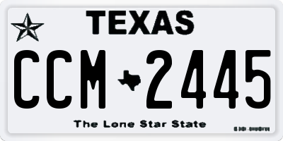 TX license plate CCM2445
