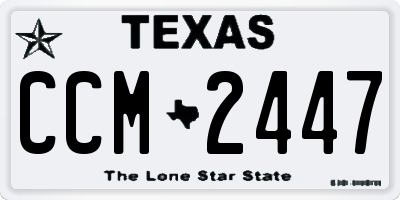TX license plate CCM2447