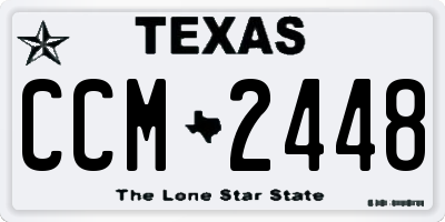 TX license plate CCM2448