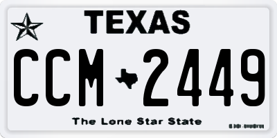 TX license plate CCM2449