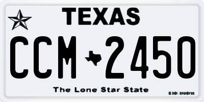 TX license plate CCM2450