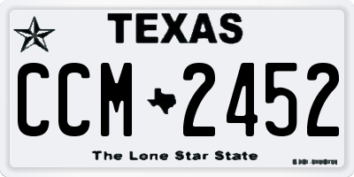 TX license plate CCM2452