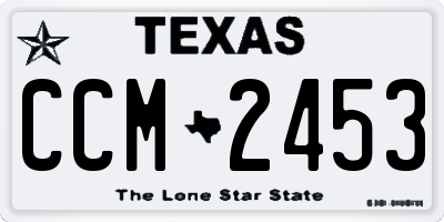 TX license plate CCM2453