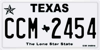 TX license plate CCM2454