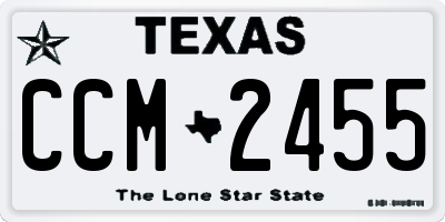 TX license plate CCM2455