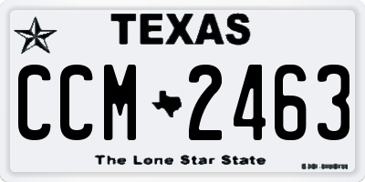TX license plate CCM2463