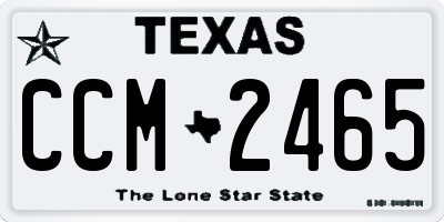 TX license plate CCM2465