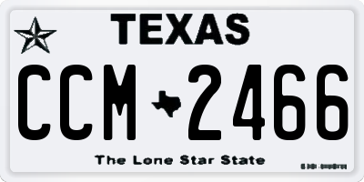 TX license plate CCM2466