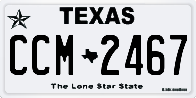 TX license plate CCM2467