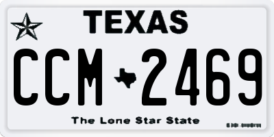 TX license plate CCM2469