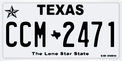 TX license plate CCM2471