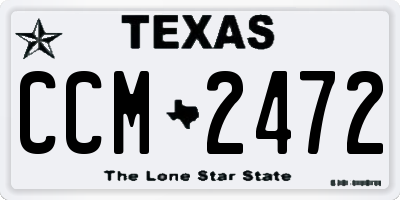 TX license plate CCM2472