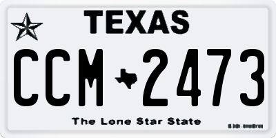 TX license plate CCM2473
