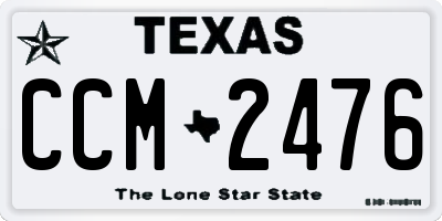 TX license plate CCM2476
