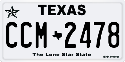 TX license plate CCM2478