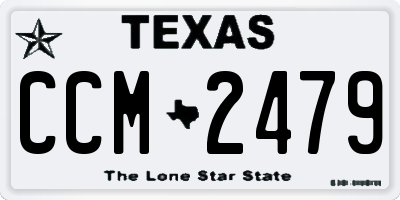 TX license plate CCM2479