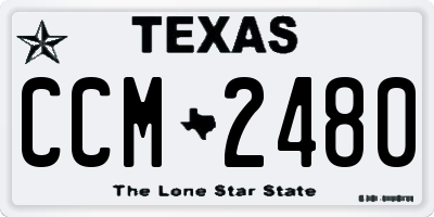 TX license plate CCM2480