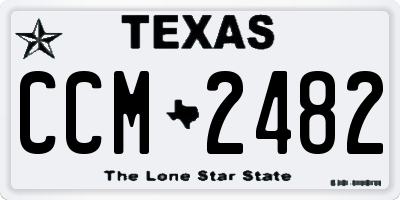 TX license plate CCM2482