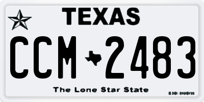 TX license plate CCM2483