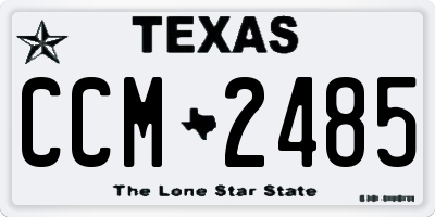TX license plate CCM2485