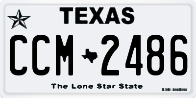 TX license plate CCM2486
