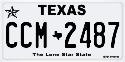 TX license plate CCM2487