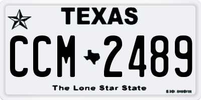 TX license plate CCM2489