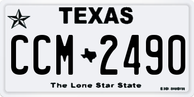 TX license plate CCM2490