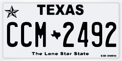 TX license plate CCM2492