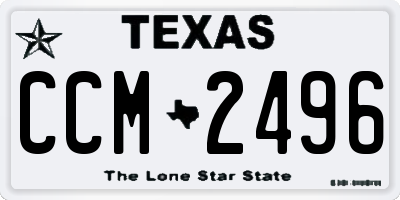 TX license plate CCM2496