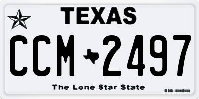 TX license plate CCM2497