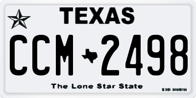 TX license plate CCM2498