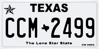 TX license plate CCM2499