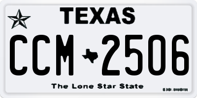 TX license plate CCM2506