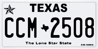 TX license plate CCM2508