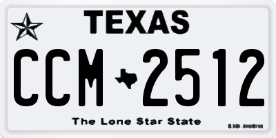 TX license plate CCM2512