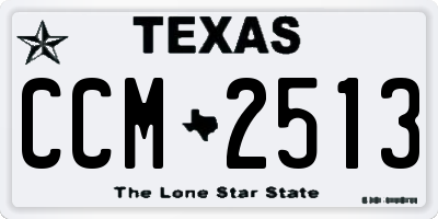 TX license plate CCM2513