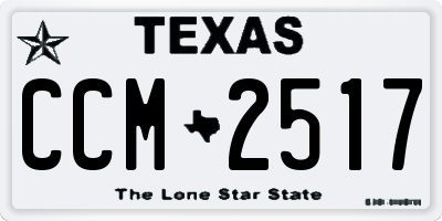 TX license plate CCM2517